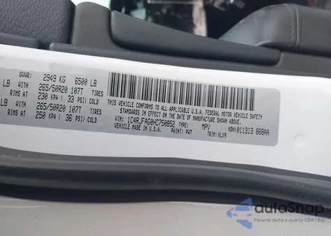 2017 Jeep Grand Cherokee Altitude 4X4 z USA, uszkodzony, nr VIN 1C4RJFAG0HC750852